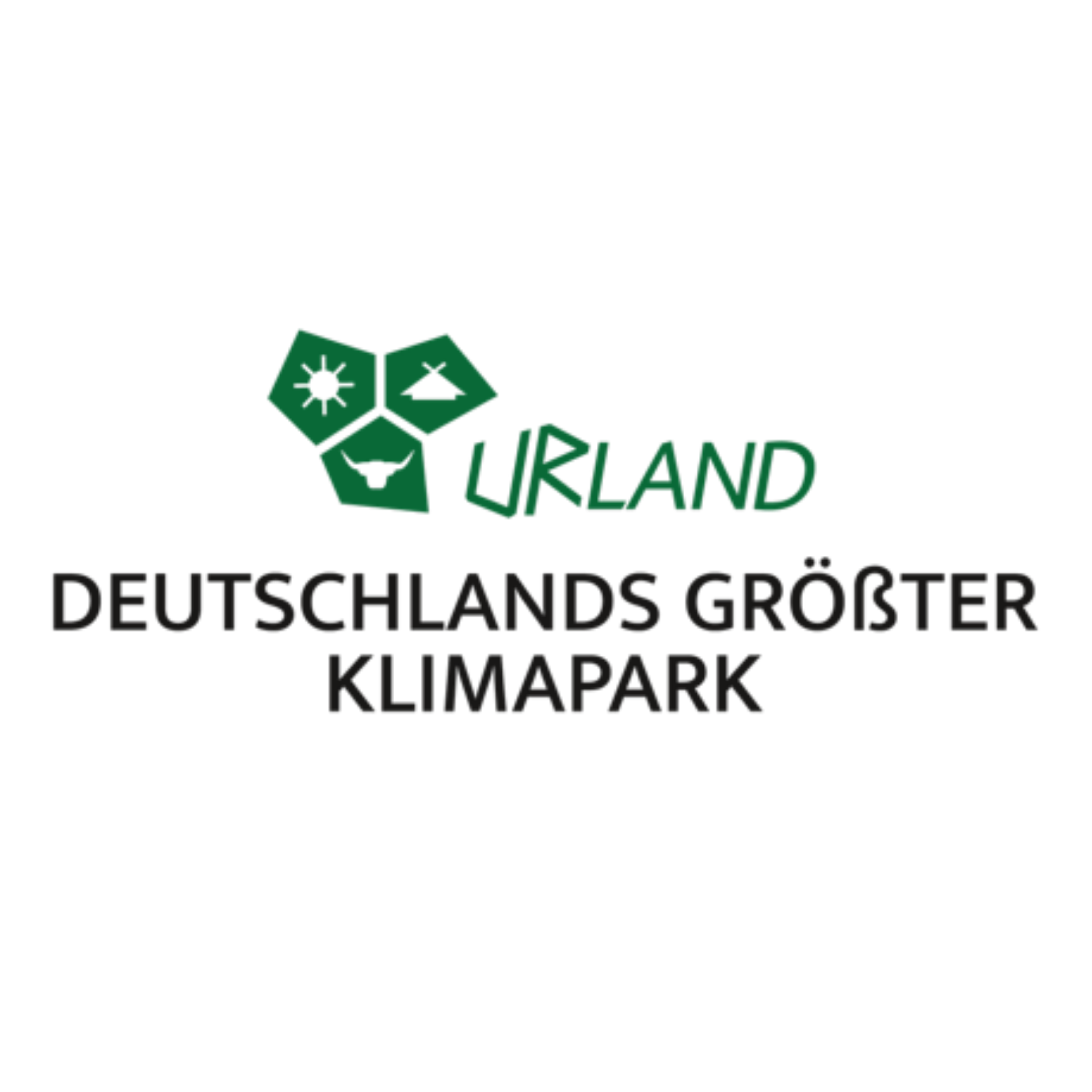 Logo des größten Klimaparks in Deutschland "Urland"